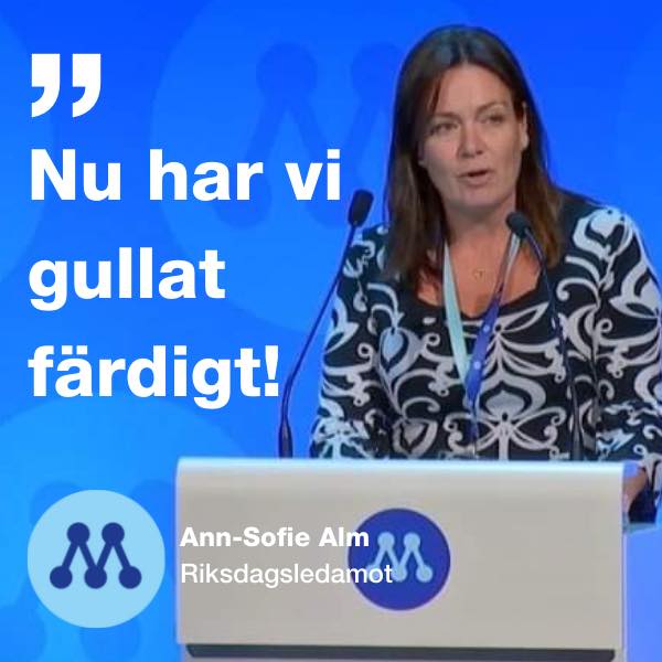 Ann-Sofie Alm krönika Moderaterna i Trollhättan